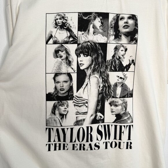 Taylor Swift Cream "The Eras Tour" T-Shirt, L - Picture 5 of 6